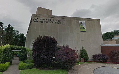 A sinagoga Tree of Life, onde o atirador está
