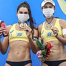 A dupla formada por Talita e Carol Solberg conquistou o bronze em Saquarema 