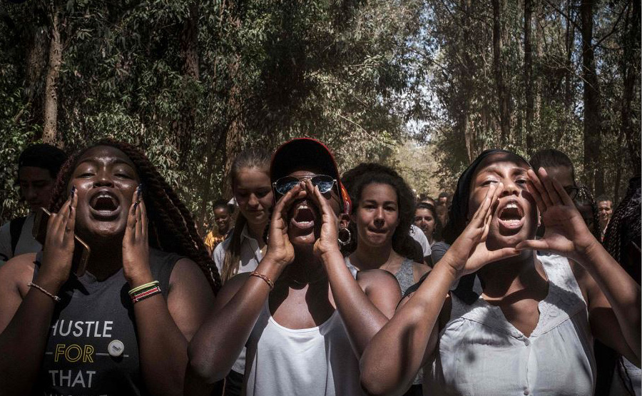 Estudantes da Escola Estadual Braeburn Garden de Karura em Nairobi.
