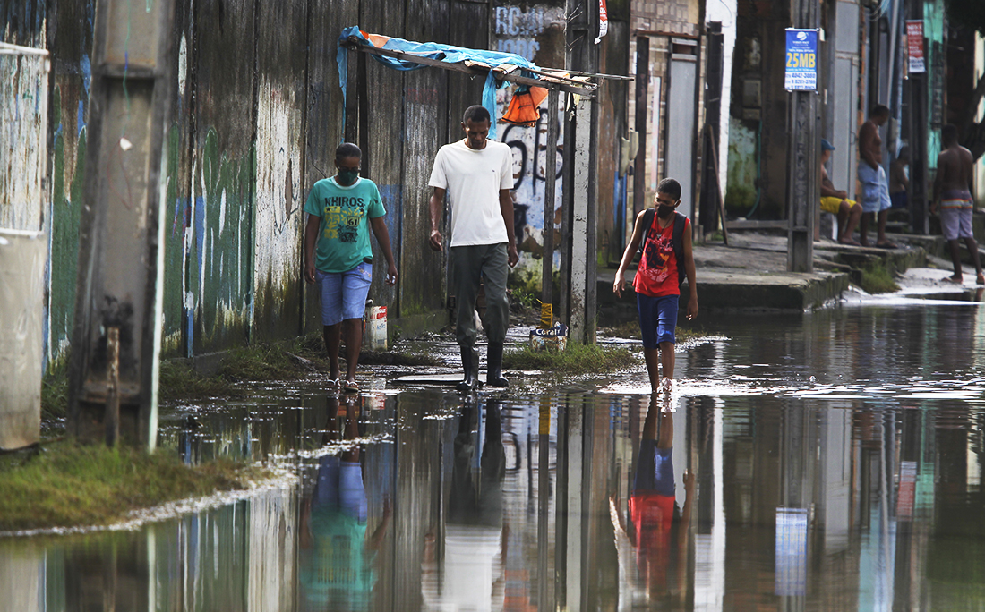 Alagamento no bairro de São Cristóvão.
