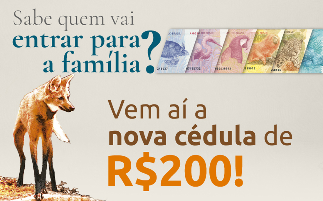 Banco Central Anuncia Cédula De R 200 Com Imagem Do Lobo Guará Jornal Correio Notícias E 4439