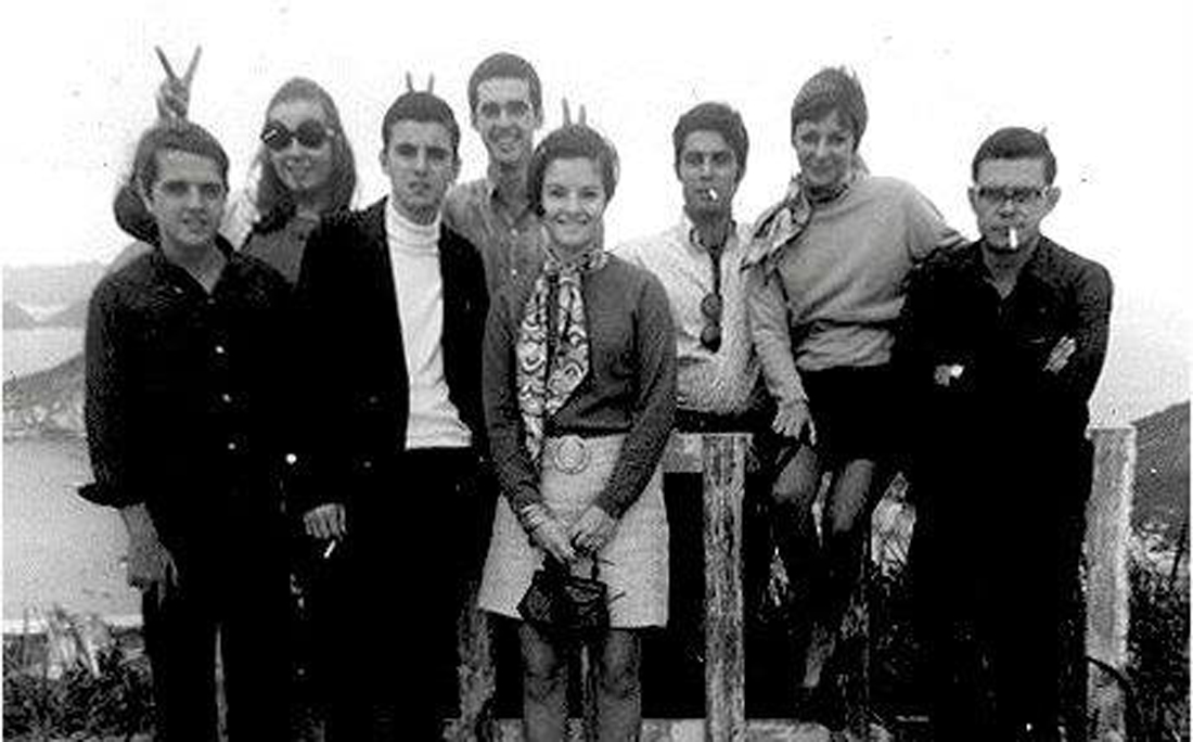 André Setaro e familiares no Cristo Redentor, em 1968.