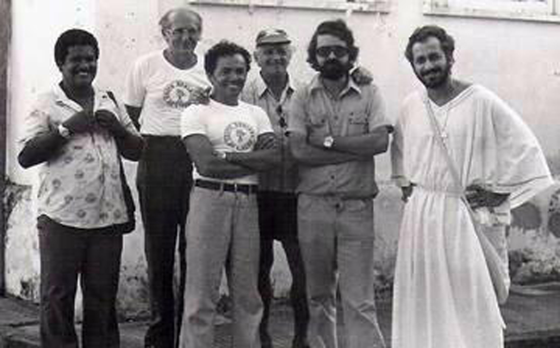 André Setaro em set de filmagem em Cachoeira, em 1979.